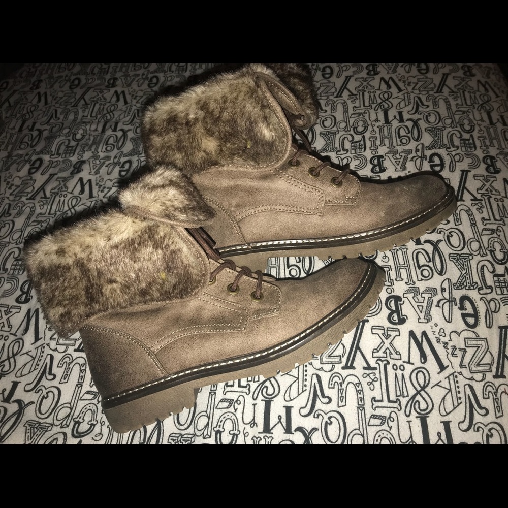 Fur Combat Boots.